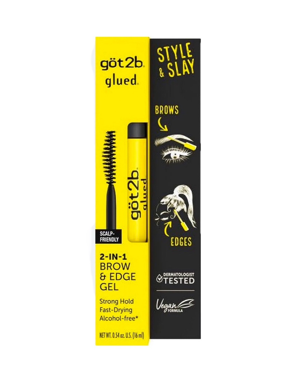 NWT! GOT2BE GLUED  2-IN-1  BROW & EDGE GEL. 54OZ. - STYLE & SLAY - BROWS & EDGES